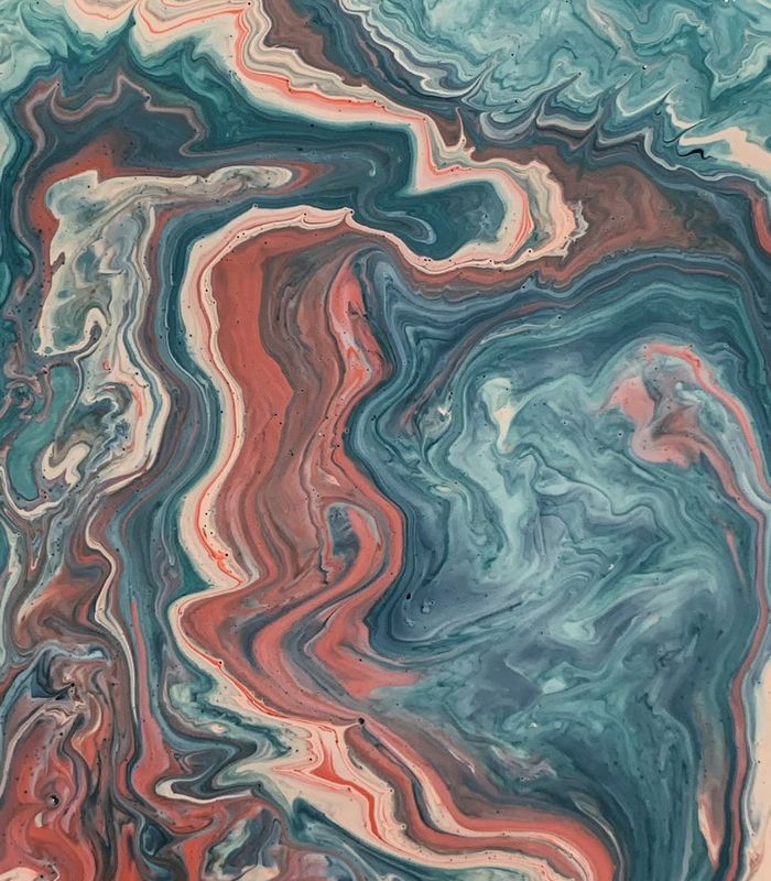 Abstract blue and mint representation of male energy and health